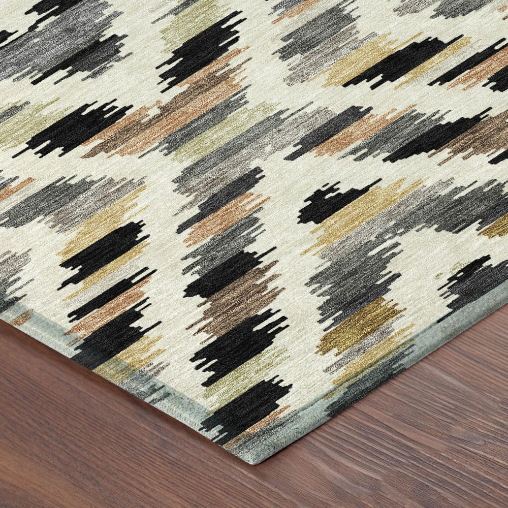 HomeRoots 5 X 8 Tribal Polyester Area Rug Washable Indoor Outdoor Stain Resistant Low Pile 725411