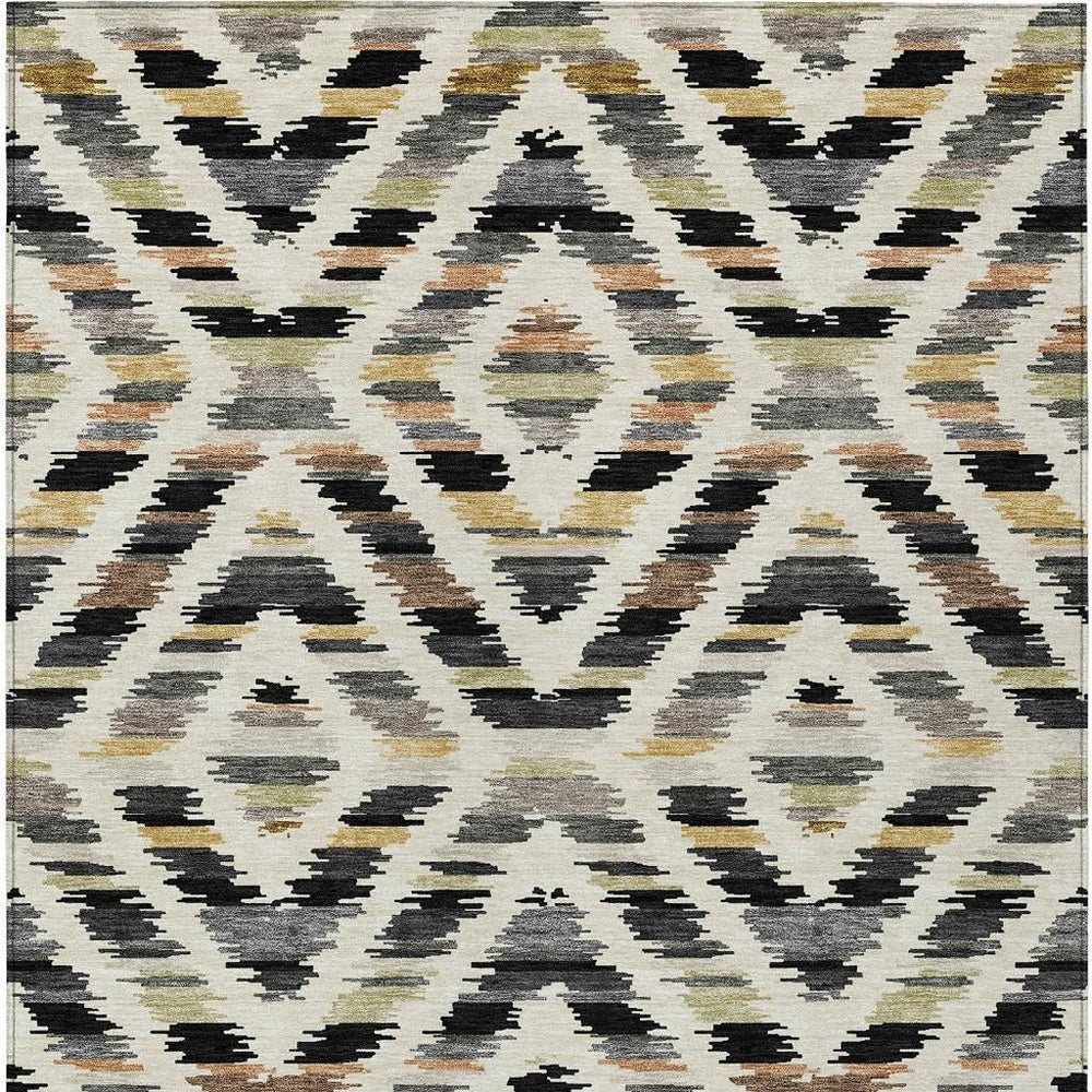 8 X 10 Tribal Polyester Area Rug Washable Indoor Outdoor Patio Entryway Accent