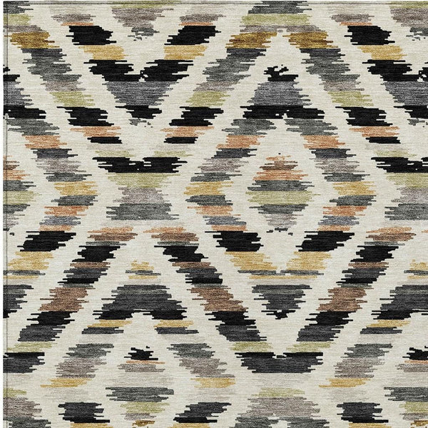 HomeRoots 10 Ft X 14 Ft Tribal Geometric Polyester Area Rug for Indoor Outdoor Living 725415