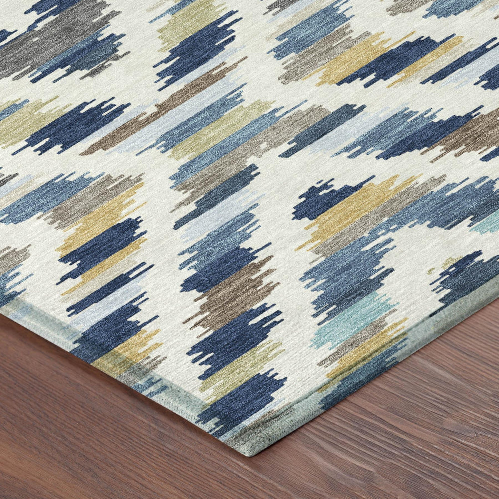 8 Ft X 10 Ft Washable Polyester Tribal Area Rug for Indoor Outdoor Living Spaces