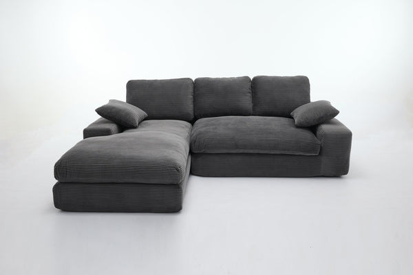 English Elm 99*69" Modular L-Shaped Sectional Sofa Set - Modern Minimalist Design, No Assembly, Versatile Comfort! W1829S00058