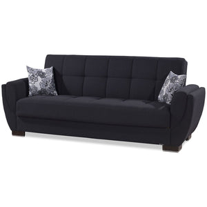 English Elm Primenest Skyhaven Convertible Upholstered Sofabed With Storage For Small Spaces & Guests, Black B030P286504-GIGA