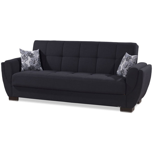 English Elm Primenest Skyhaven Convertible Upholstered Sofabed With Storage For Small Spaces & Guests, Black B030P286504-GIGA