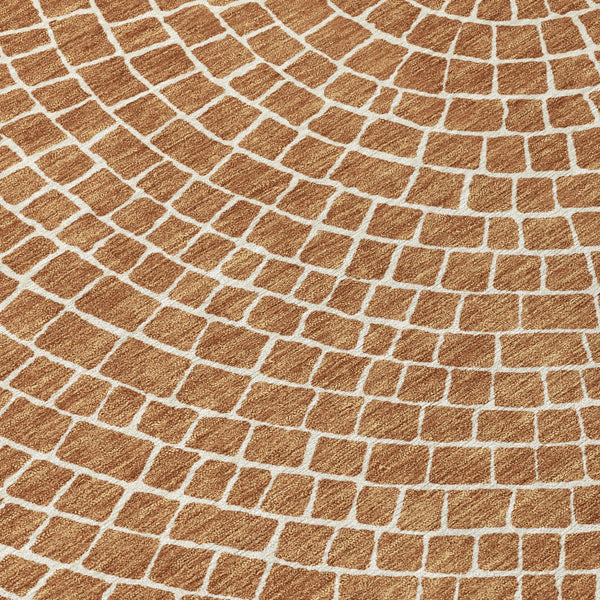 Geometric Polyester Area Rug Washable Stain Resistant Indoor Outdoor Patio Living Room Use