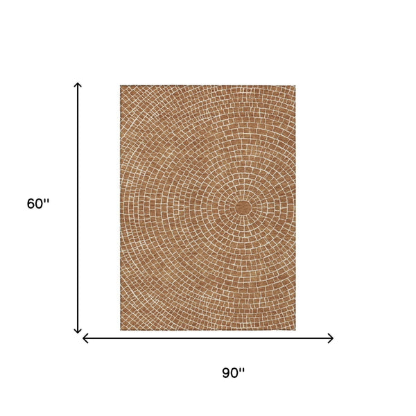 Geometric Polyester Area Rug Washable Stain Resistant Indoor Outdoor Patio Living Room Use