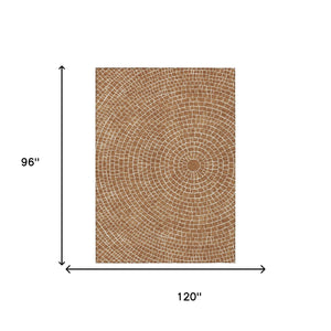 Geometric Polyester Area Rug Washable Stain Resistant Indoor Outdoor Patio Living Room Use