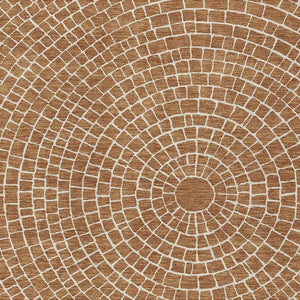 HomeRoots Geometric Polyester Area Rug Washable Stain Resistant Indoor Outdoor Patio Living Room Use 10' x 14' 725535