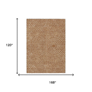 Geometric Polyester Area Rug Washable Stain Resistant Indoor Outdoor Patio Living Room Use