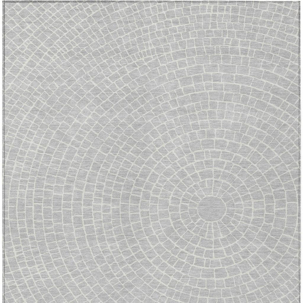 HomeRoots Geometric Polyester Area Rug Washable Stain Resistant for Indoor Outdoor Patio Living Room 8' x 10' 725540