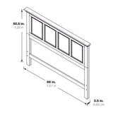 OSP Home Furnishings Farmhouse Queen Headboard Rustic White