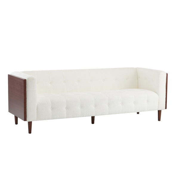 English Elm 3-seater Button Tufted Waffle Stitch Sofa Solid Hardwood Frame Mid Century Living Room N771P243854M_N771P243867M