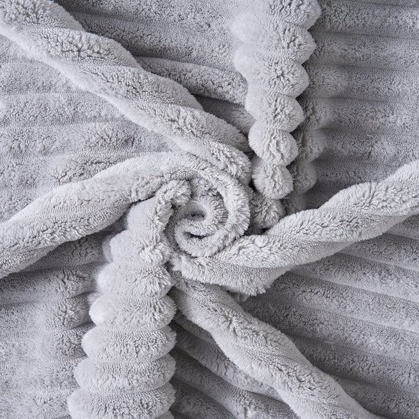 English Elm 78.7" Modern Foldable Corduroy Sofa Bed with 2 Plush Pillows, 2-in-1 Convertible Sleeper and Blanket LIGHT GREY W3219P317385