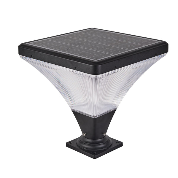 English Elm 15" Solar Outdoor Post Light LED with Remote, Dimmable Timer & Weatherproof Design for Garden Pathway W1340P181973