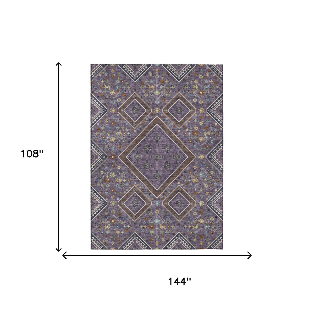 Medallion Washable Polyester Area Rug for Indoor Outdoor Living Spaces Stain Resistant Durable
