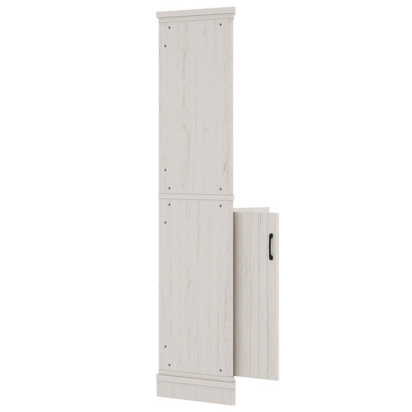 English Elm Tall Corner Cabinet with Open Shelves Enclosed Storage for Living or Dining Rooms W1580P425307