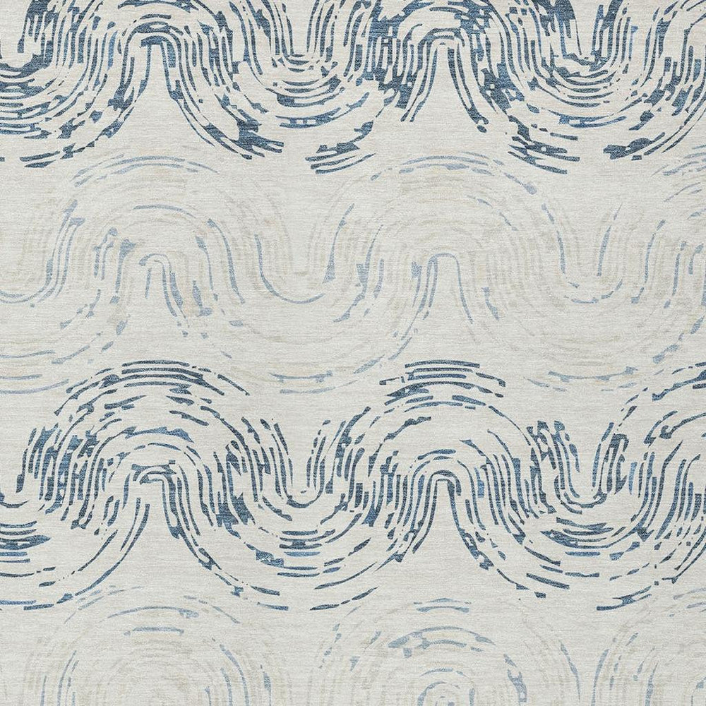 HomeRoots Washable Polyester Abstract Area Rug Ivory Beige for Indoor Outdoor Patio Living Spaces 10' x 14' 725803