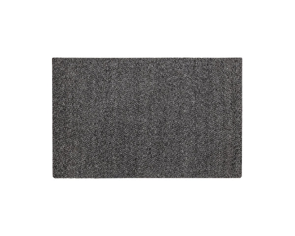 Sunpan Umea Hand-Woven Rug - Luxurious Artisanal Design with Eco-Friendly Wool for a Cozy Contemporary Home Black