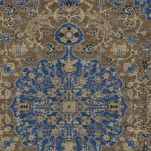 Washable Floral Medallion Polyester Area Rug for Indoor Outdoor Patio and Living Room Use