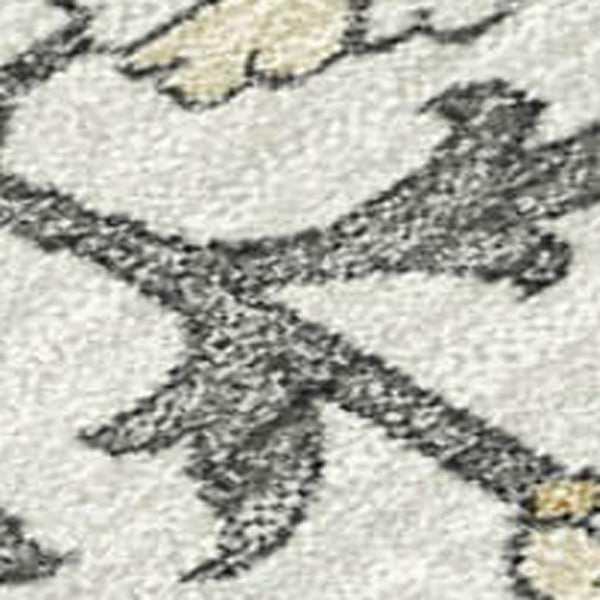 Floral Medallion Washable Polyester Area Rug Low Pile Indoor Outdoor Teal Ivory Patio