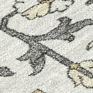 Floral Medallion Washable Polyester Area Rug Low Pile Indoor Outdoor Teal Ivory Patio