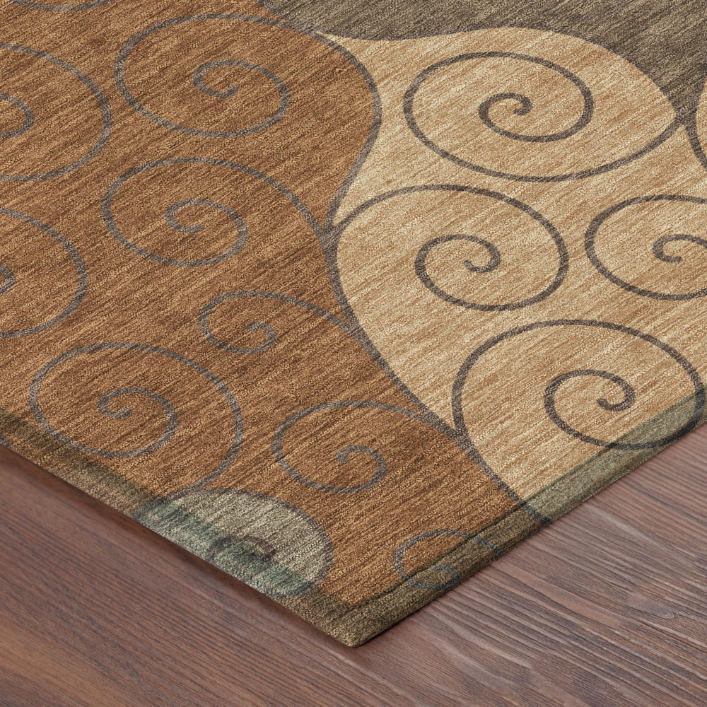 8 X 10 Abstract Polyester Area Rug Washable Indoor Outdoor Patio Living Room