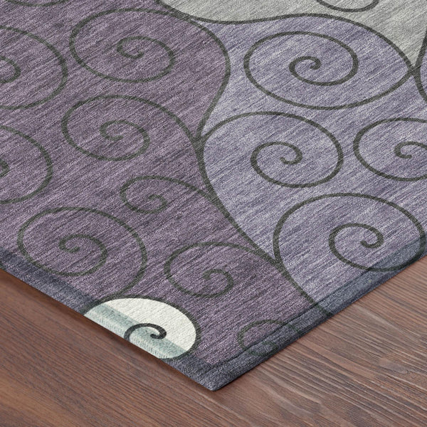Abstract Washable Polyester Area Rug for Indoor Outdoor Patios Entryways and Family Rooms