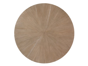 Lexington Rendezvous Contemporary Round Metal Dining Table With Elegant Glass Top And Sophisticated Design Shadow Mist  725-875c