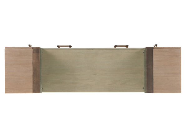 Lexington Turnberry Media Console: Sophisticated Casual Design With Ample Storage And Urban Edge Appeal Shadow Mist  725-907