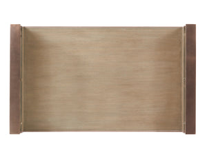 Lexington Center Stage Rectangular Cocktail Table - Sophisticated Contemporary Design With Glass Top & Metal Accents Shadow Mist  725-945