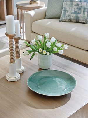 Lexington Tatum Square Cocktail Table - Contemporary Design With Gray Elm Top And Elegant Metal Accents Shadow Mist  725-947