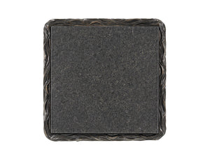 Lexington Talk Of The Town Cube End Table - Modern Design With Black Pearl Stone Top And Urban Elegance Shadow Mist  725-954