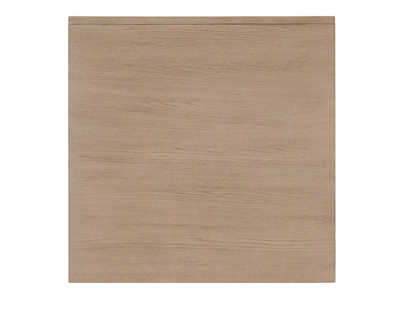 Lexington Empire Square End Table - Contemporary Design With Burnished Silver Leaf Frame And Glass Shelf Storage Shadow Mist  725-957