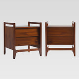 22" Angle-Face 2-Drawer Nightstand - Set of 2 Walnut OSWB4CWT-2PK Walker Edison