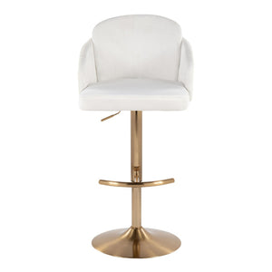 English Elm Fixed-height Swivel Counter Stools with Faux Leather Seats and Chrome Footrest Set of 2 Cream B202S02179