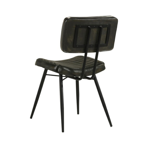 English Elm Set Of 2 Cozy Leather Upholstered Dining Chairs – Vintage Charm With Modern Durability And Style B016P225483-GIGA