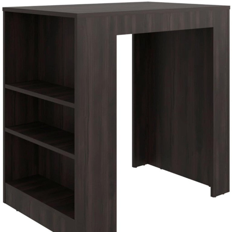 HomeRoots 36 Inch Solid Wood Kitchen Island with Butcher Block Top for Prep and Storage Space Brown 726093