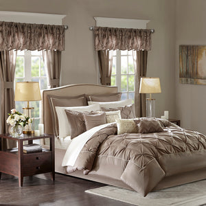 Madison Park Essentials Joella Transitional 24 Piece Room in a Bag MPE10-478 Taupe