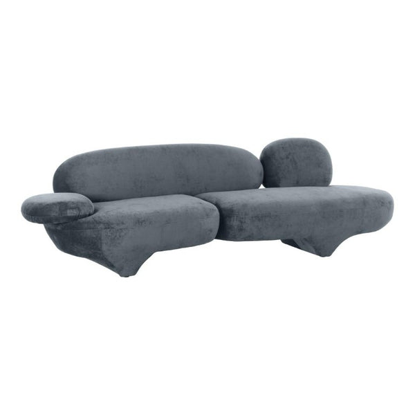104 Inch Wide Velvet Upholstered Sofa for Spacious Living Rooms Modern Comfort