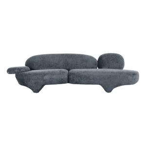 104 Inch Wide Velvet Upholstered Sofa for Spacious Living Rooms Modern Comfort