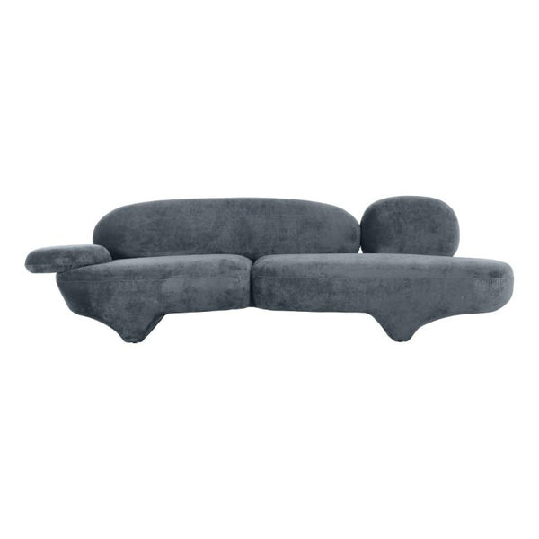 104 Inch Wide Velvet Upholstered Sofa for Spacious Living Rooms Modern Comfort