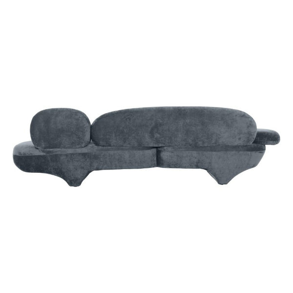 104 Inch Wide Velvet Upholstered Sofa for Spacious Living Rooms Modern Comfort