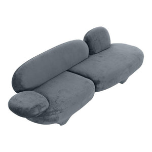 104 Inch Wide Velvet Upholstered Sofa for Spacious Living Rooms Modern Comfort