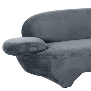 104 Inch Wide Velvet Upholstered Sofa for Spacious Living Rooms Modern Comfort