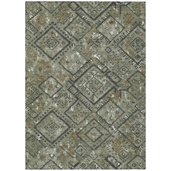 Geometric Polyester Area Rug Washable Indoor Outdoor for Patio Entryway Deck or Living Room
