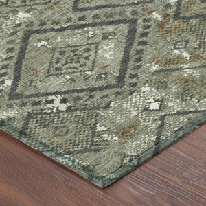 Geometric Polyester Area Rug Washable Indoor Outdoor for Patio Entryway Deck or Living Room