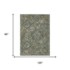 Geometric Polyester Area Rug Washable Indoor Outdoor for Patio Entryway Deck or Living Room