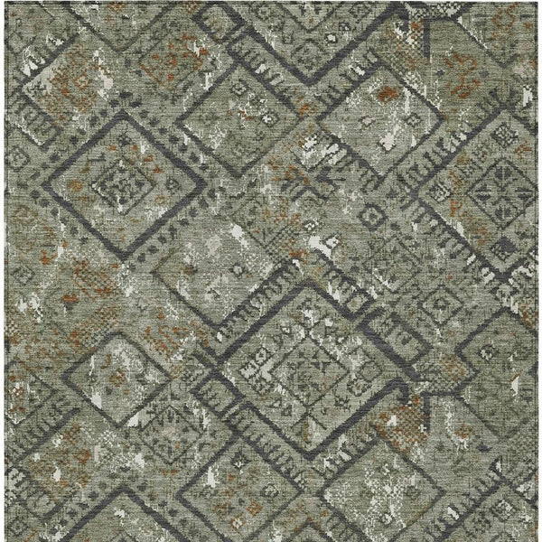 Geometric Polyester Area Rug Washable Indoor Outdoor for Patio Entryway Deck or Living Room