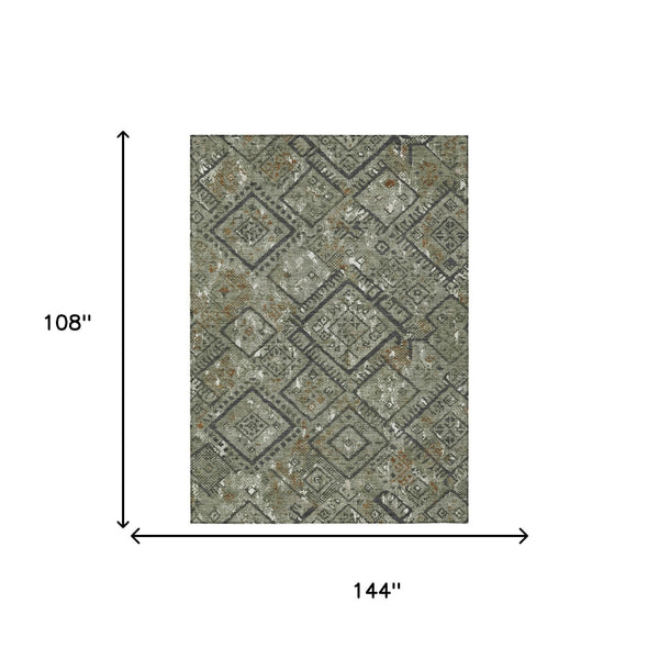 Geometric Polyester Area Rug Washable Indoor Outdoor for Patio Entryway Deck or Living Room