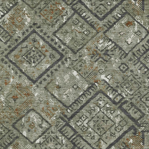 HomeRoots Geometric Polyester Area Rug Washable Indoor Outdoor for Patio Entryway Deck or Living Room 10' x 14' 726196