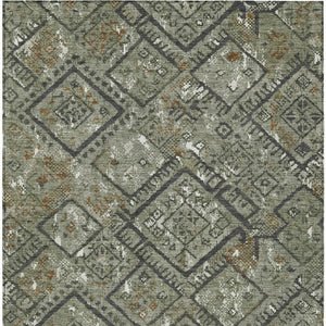 Geometric Polyester Area Rug Washable Indoor Outdoor for Patio Entryway Deck or Living Room